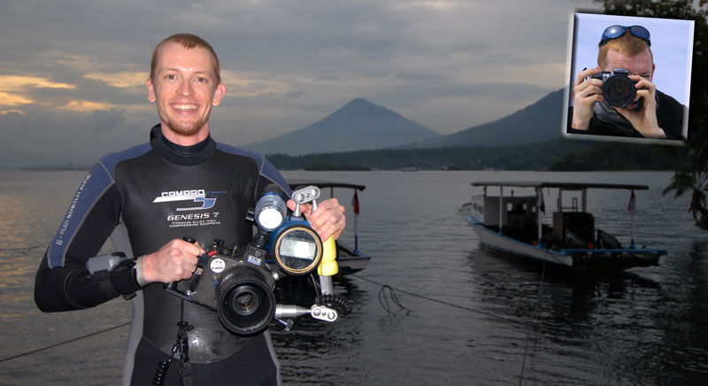 Fred Wobus on Lembeh Island, North-East Sulawesi, Indonesia (Photo by Robert Yee 2007)